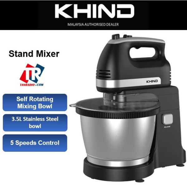 Khind SM335S Stand Mixer With Bowl 5 Speeds - MESIN PENGADUK - Image 2