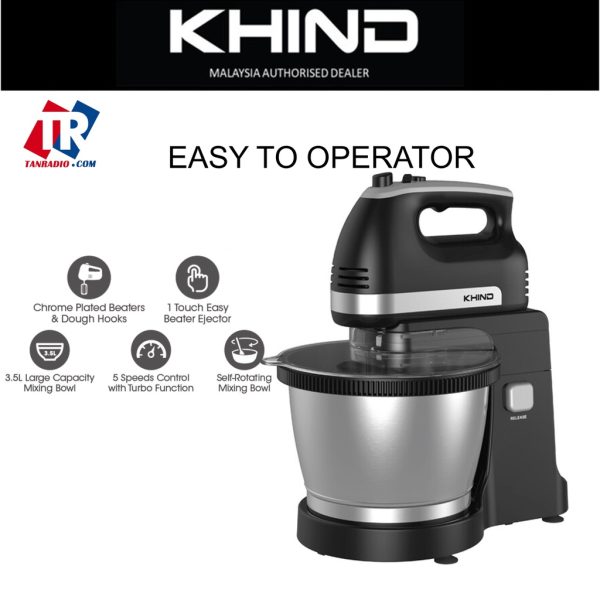 Khind SM335S Stand Mixer With Bowl 5 Speeds - MESIN PENGADUK - Image 5