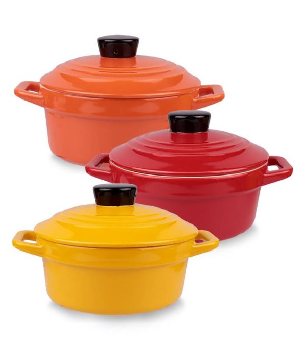 COLOR KING CERAMIC CASSEROLE BAKEWARE (1200ML) - Image 2